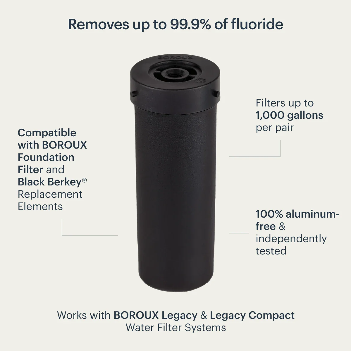BOROUX Proactive™ Fluoride Add-On Filter - Image 4