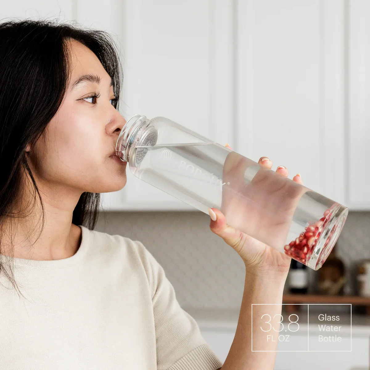 Glass Water Bottle - 1L - Image 4